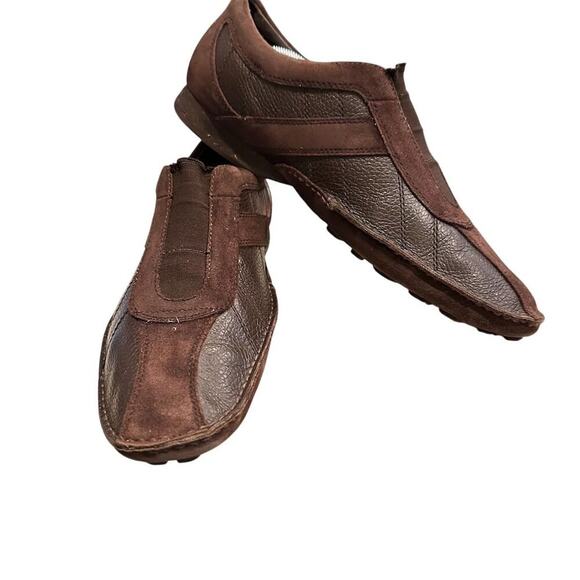 Calvin Klein Men's Brown Leather Loafers Size 11.5 Casual Slip-On - Picture 1 of 10